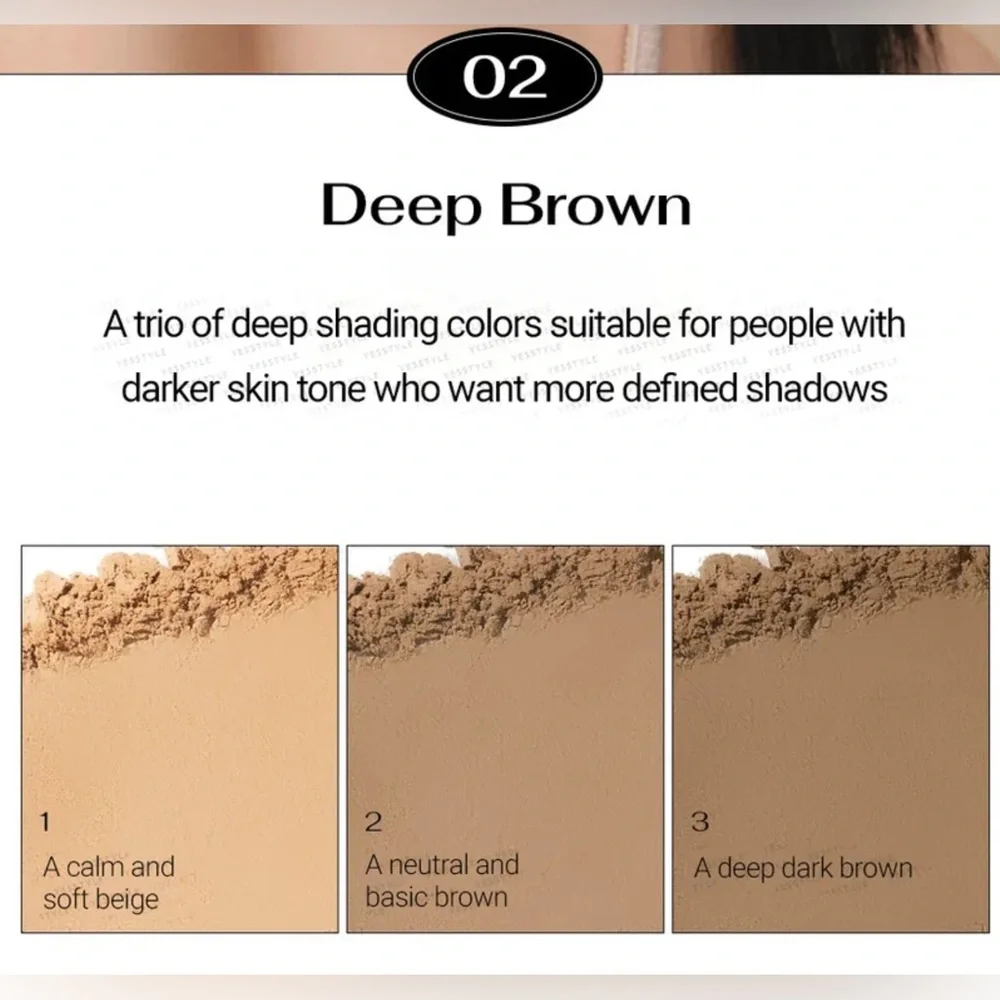 Peripera 02 Deep Brown V Shading Palette- lightweight contour powder palette